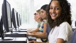 College students in a computer lab College students in a computer lab