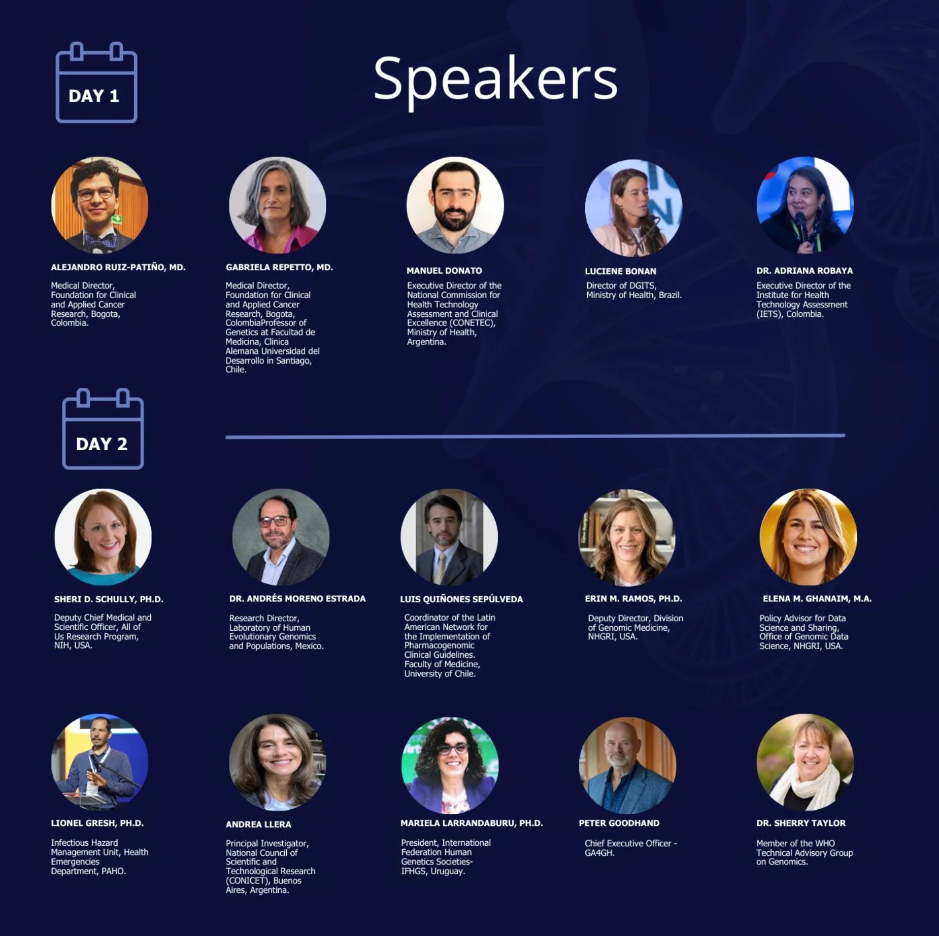 CEPID BRAINN - divulgacao - PAHO Meeting in Brasilia 2024 - lista de Speakers