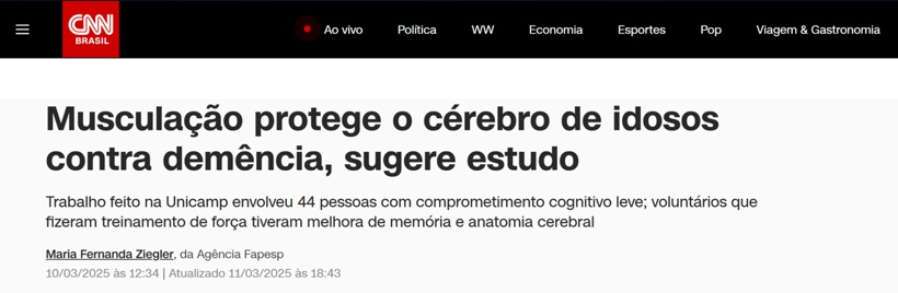 BRAINN - Estudo musculacao e saude cerebro idosos - divulgacao - cnn