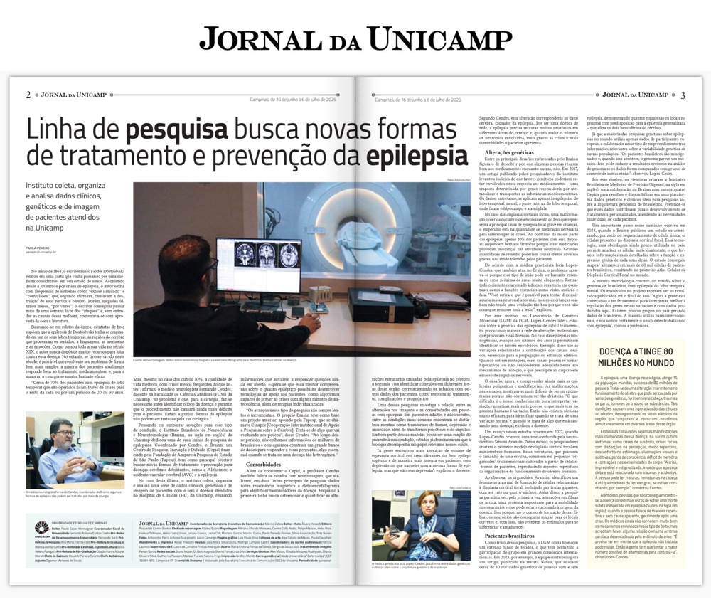 CEPID BRAINN - Jornal da Unicamp - Materia Epilepsia com Fernando Cendes e Iscia Lopes-Cendes - paginas